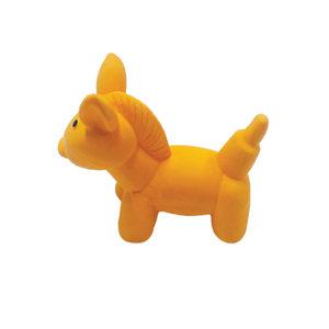 칼리 천연라텍스 바둑이 오렌지 강아지장난감 소리 삑삑이 애견장난감