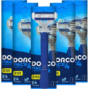 도루코 4중날 페이스4 면도기 5개 휴대용 일회용 여행용 출장용 골프 사우나 목욕탕