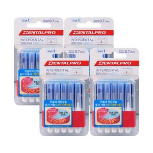 [덴탈프로] 잭스 치간칫솔 1단계(sss)10p X 4개 0.7mm