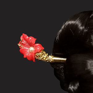 한복비녀 수선화02 /호마이카모조석비녀 /전통비녀20cm 22cm /헤어장신구