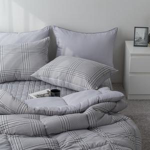 더블데코 도톰한 체크 봄 가을 겨울 기숙사 이불 침대 침구세트 차렵이불 패드 세트 슈퍼싱글