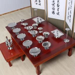 국산 스텐 제기세트 간소 제사 제기 그릇 접시 DG 21P 실용 만점 구성