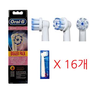 오랄비 센시 울트라 씬 EB60­­ 8*2팩 미세모16개 (EB60-8 + EB60-8) 전동 칫솔 리필모 2팩(16개) 초미세모