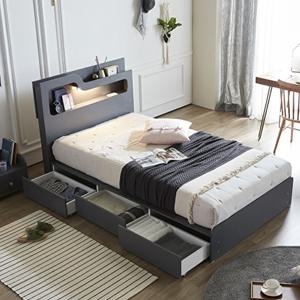 [상일리베가구]상일리베가구 비즈 LED 침대프레임 슈퍼싱글(SS)