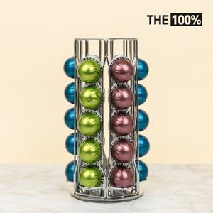 버츄오 커피 캡슐 보관함 호환용 헥사곤 타워 30구 실버 홀더 거치대 디스펜서