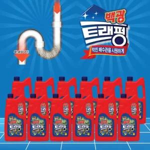 백광 파워 트래펑 1Lx12개 변기 싱크대 배수관세정 배수구클리너