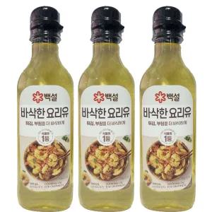 CJ 제일제당 백설 바삭한 요리유 500ml x 3개 튀김 부침요리를 바삭하게