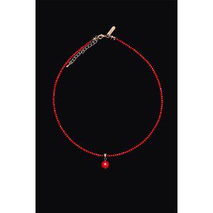 [하지나][HAZINA] 2mm Red Coral Necklace -  레드산호