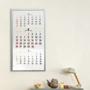 [텐바이텐]2023년 전면 계폐식 3단 벽걸이 달력 액자 (달력 크기380x700mm)