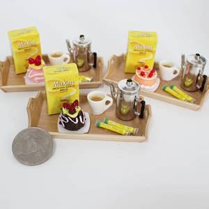 커피와 미니케이크 풀세트 미니어처 꾸미기 장식 소품 납골당 추모관 봉안당 제사상