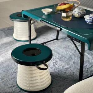 [아트박스]/위드마켓 아코디언 휴대용 책상의자세트 (블루)