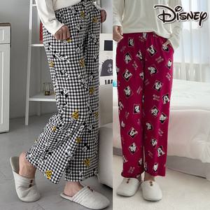 봄 가을 피치 스판 남녀 커플 파자마 바지 디즈니 미키마우스 잠옷바지 홈웨어 1841