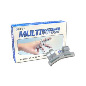 건강누리 멀티핑거 스프린트 2호 1통/5개 스펀지형  깁스 고정 리필 손가락부목 손가락교정