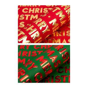 크리스마스 포장지 X-MAS 3D 금박 포장지(53cm x 9m)