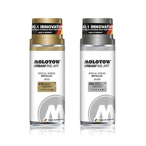 모로토우 어번파인아트 스페셜 시리즈 메탈릭 2색 골드 실버 아크릴 스프레이 페인트