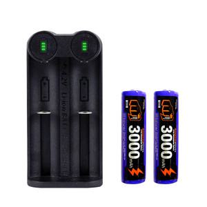 18650 배터리 2개 2구 충전기 세트 C타입 3000mAh 몬스터파워