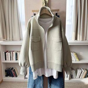 [NS홈쇼핑]루즈 여성 하이넥 집업 벌룬소매 간절기 아우터 포켓 가디건 DGB-WCD-2613-민트..