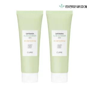 [15+10%] 김정문알로에 큐어 사포나리아 알로에 클렌져 150g 2개