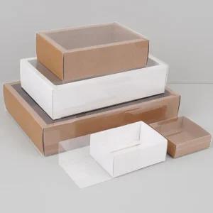 투명 슬라이드 종이 선물상자 케이스 답례품 접이식 포장박스