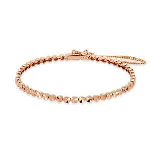 [비앤비골드] 14K/18K 엔틱 컷팅볼 큐빅 체인 팔찌 NPB40203