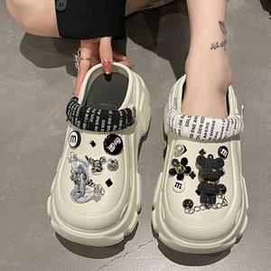 로로스키니 여성 통굽 7CM 키높이 슬리퍼 회사 사무용 여행용 샌들 RB0029