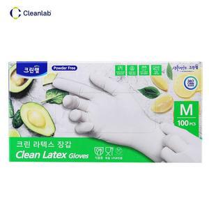 크린랩 크린 라텍스 장갑 100개입 M