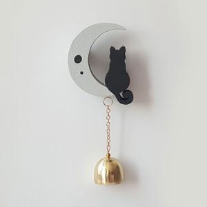 액막이 우드 현관문종 현관종 빈티지소품 도어벨 투톤 달고양이 풍경종 벽장식소품 이사선물 개업선물 ...
