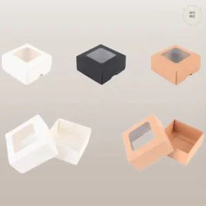 미니포장박스 정사각형 선물케이스 작은 기프트상자 투명창