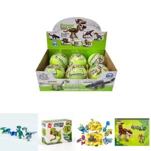 공룡 캡슐블럭 6개입 블록합체 킹티라노/어린이/블럭/조립식/만들기/유아/아동/놀이/초등학생/완구/장난감