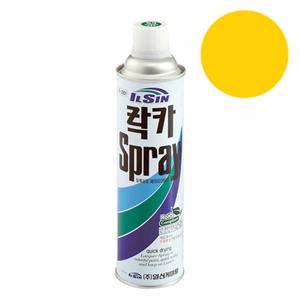 일신 락카 스프레이 뿌리는 페인트 황색 420ml