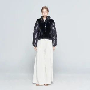 [사바티에](강남점)24FW 밍크콤비 구스 다운자켓 (J92280OS)