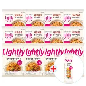라이틀리 곤약볶음밥 200g x 12봉 + 증정 곤약김밥(랜덤) 220g/매콤해물/참치김치/차돌깍두기 선택