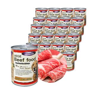 헬로도기 베게 브랜드 대용량 강아지 습식캔 소고기400g 1박스(24개)