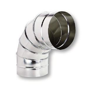 스파이럴 스텐연통 90도 엘보 150mm 파이 덕트 연도 배관 난로 자재