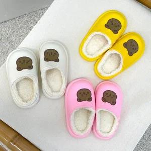 [보리보리/리틀잼스]아동 곰돌이 EVA 털 슬리퍼 방한화 거실화 어린이집 유치원 겨울 실내화 kd774