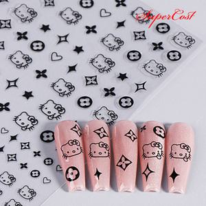 네일아트 귀여운 케릭터 냥이 고양이 네일스티커 6종