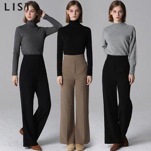 [리스트]LIST)] 기모 밴딩 롱 와이드 팬츠