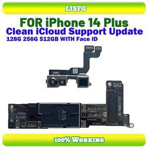 아이폰 14 플러스용 iCloud 마더보드, 페이스 ID US E-SIM / SIM 버전, IOS 업데이트 지지대 메인 로직 보