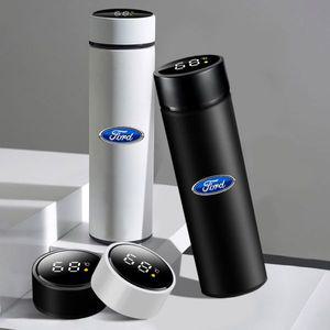 차량용 자동차 충전식 커피포트 스테인레스 머그잔 보온병 컵 진공 플라스크 포드 포커스 2 Mondeo Kuga Fi