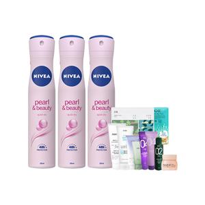 니베아 데오드란트 펄 앤 뷰티 스프레이 x 3개 + 1종 언더암케어