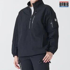 스프리스 여성 방수 지퍼 아노락 점퍼 블랙