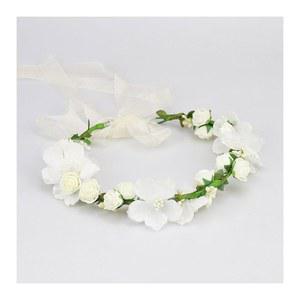 화관 브라이덜샤워 리스 감성 은방울 소품 촬영 신혼여행 스냅 미니 부케 흰색 셀프웨딩 팔찌 화이트
