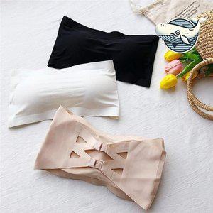 심플한 끈없는 튜브탑 브라 실리콘 심리스 속옷 (WFH6VYO)