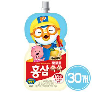 팔도 뽀로로 홍삼쏙쏙 배도라지 100ml x 30개 / 음료수 어린이음료