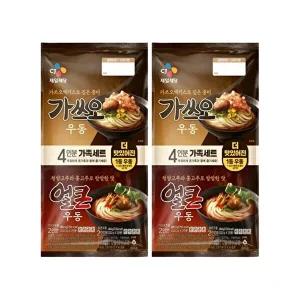 [CJ제일제당][T]가쓰오우동466g(2인)+얼큰우동464g(2인) x2개