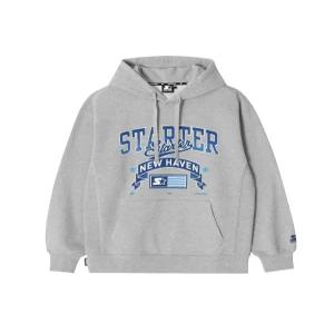 [스타터 블랙라벨]뉴헤븐 플래그 헤비 스웨트 후디 (멜란지 그레이) SA251IHD05_MLG