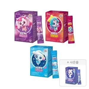 락피도 영양가득 비타젤리, 15포+몸이튼튼철분젤리, 15포+매일푸푸쾌변젤리, 15포 + 증정 (아이반짝빌베리젤리(시즌5) 15g*15포,1개)