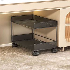 이동식 트롤리 수납장 아래 사무실 책상 수납 바퀴달린 틈새선반 슬림 미니