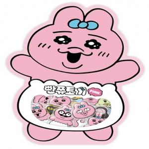 빤쮸토끼 조각스티커 핑크