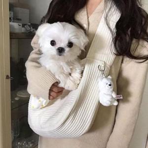 캔버스 반려동물 이동가방 슬링백 크로스백 강아지 고양이 포대기